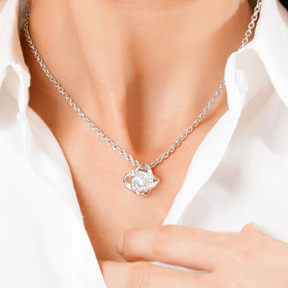 Son to Mom - Caring Mother - Love Knot Necklace