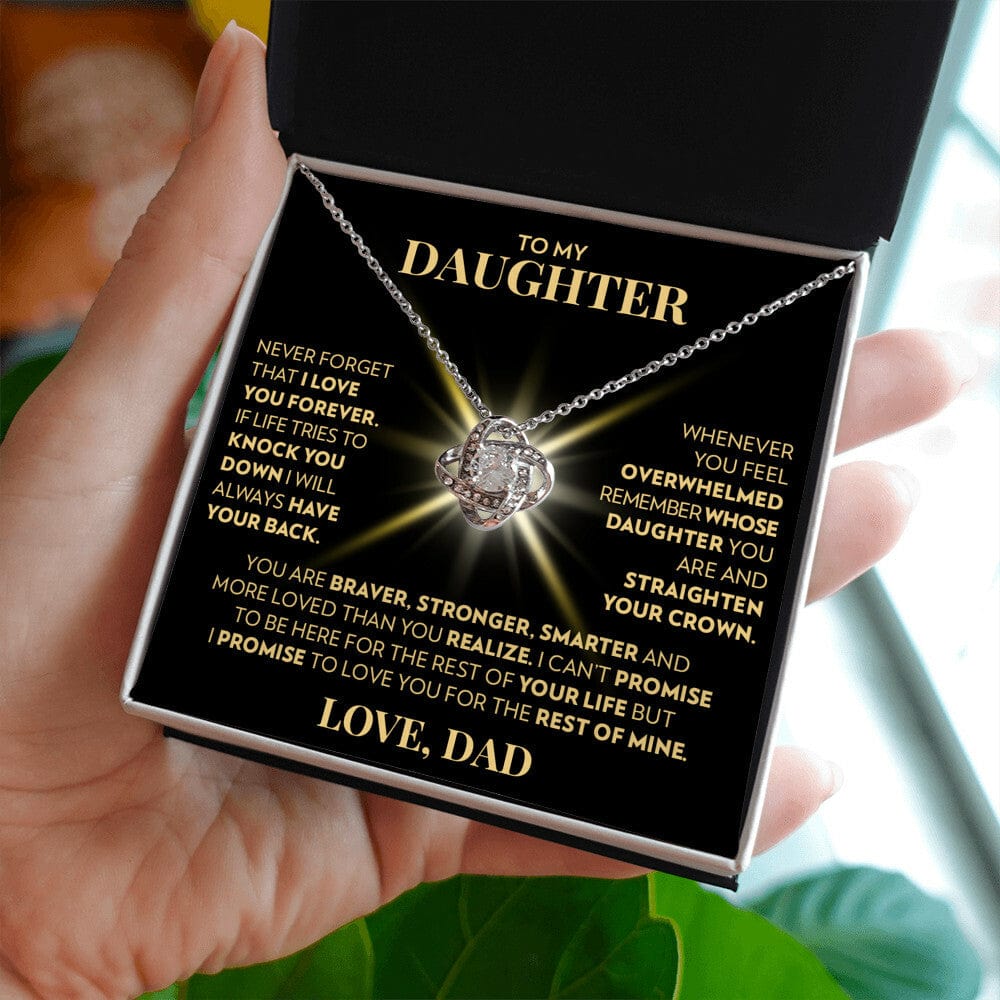 To Daughter (From Dad) - More Loved - Love Knot Necklace