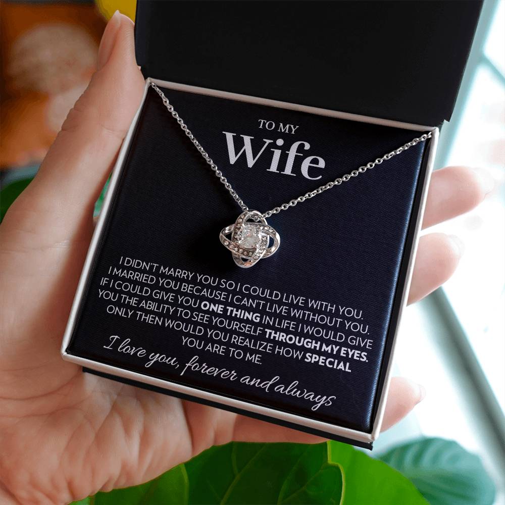 To My Wife - Marry You - Love Knot Necklace