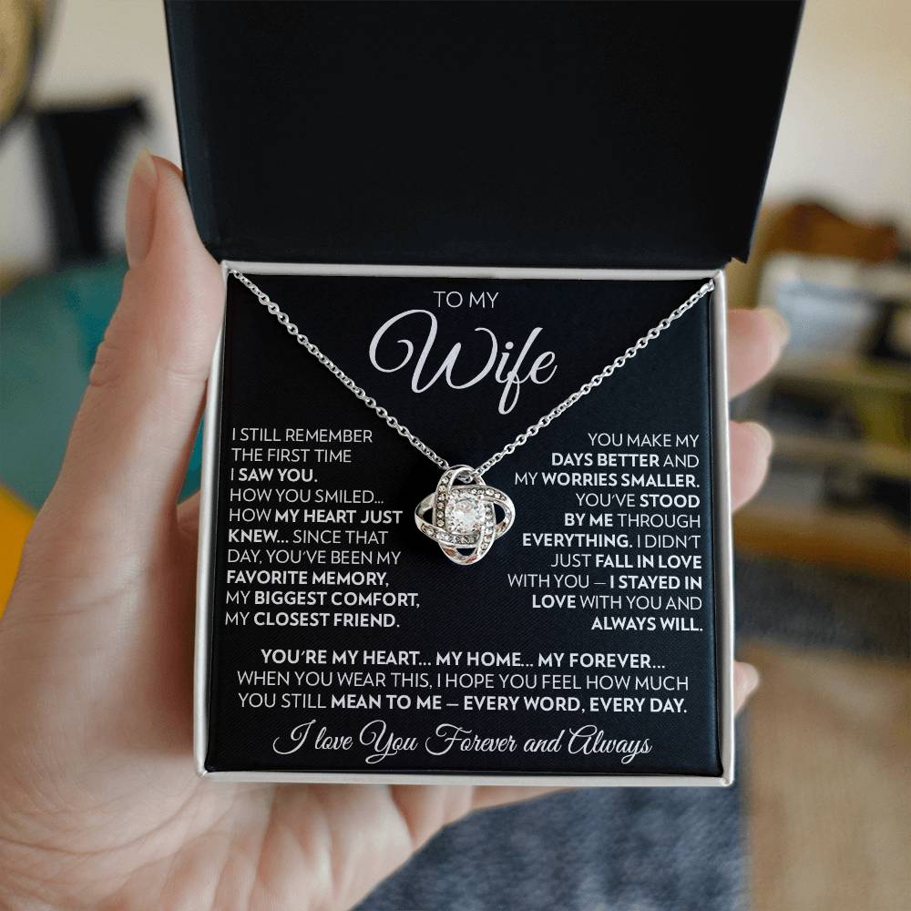To My Wife - Every Day - Love Knot Necklace