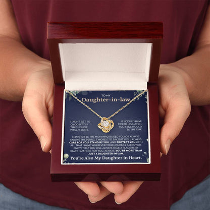 To My Daughter-In-Law - Always Here For You - Love Knot Necklace