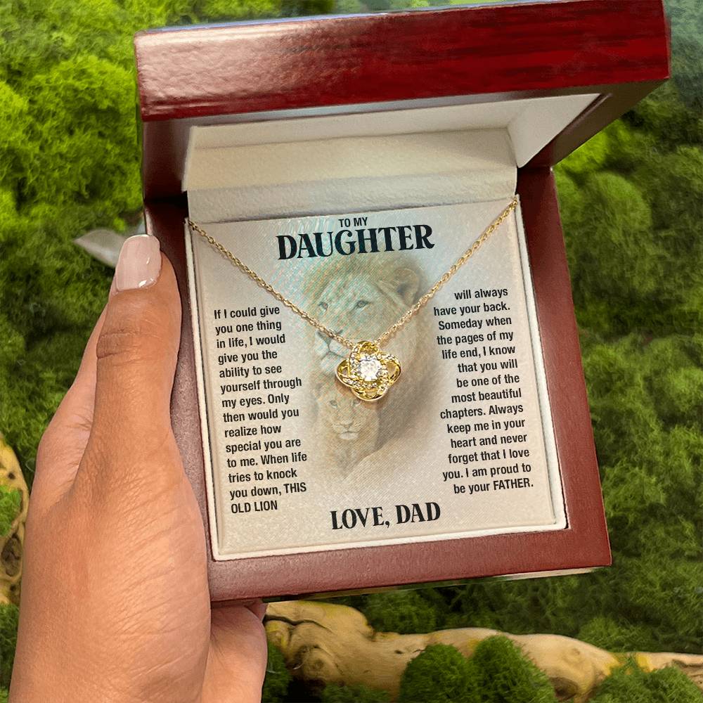 Dad to Daughter - This Old Lion - Love Knot Necklace