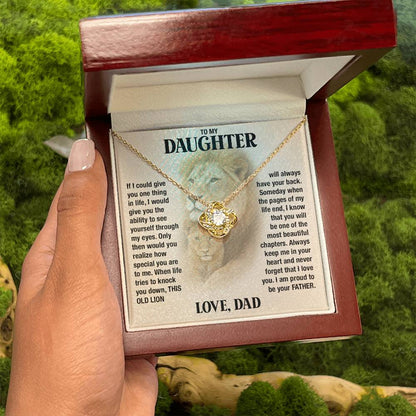 Dad to Daughter - This Old Lion - Love Knot Necklace