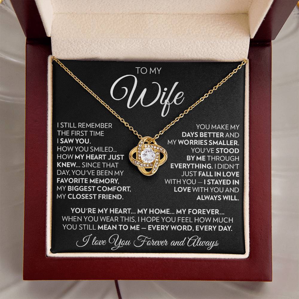 To My Wife - Every Day - Love Knot Necklace