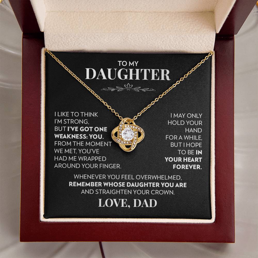 To Daughter (From Dad) - You - Love Knot Necklace