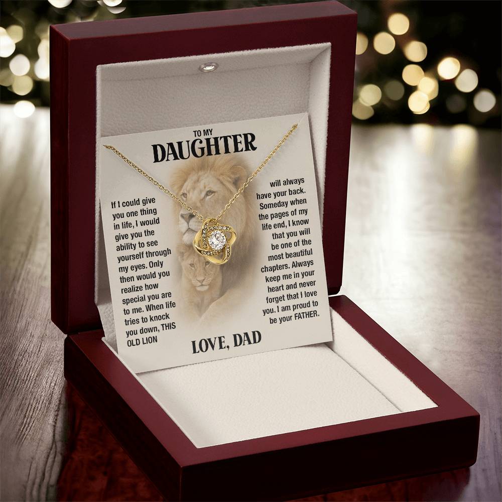 Dad to Daughter - This Old Lion - Love Knot Necklace