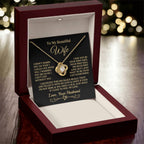 Gift for Wife - Can't Live Without You - Love Knot Necklace