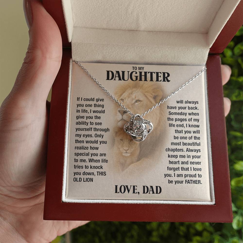 Dad to Daughter - This Old Lion - Love Knot Necklace