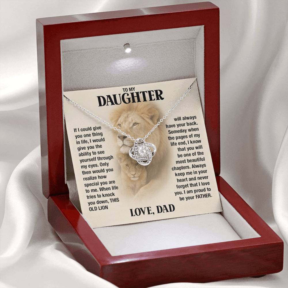 Dad to Daughter - This Old Lion - Love Knot Necklace