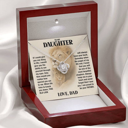 Dad to Daughter - This Old Lion - Love Knot Necklace