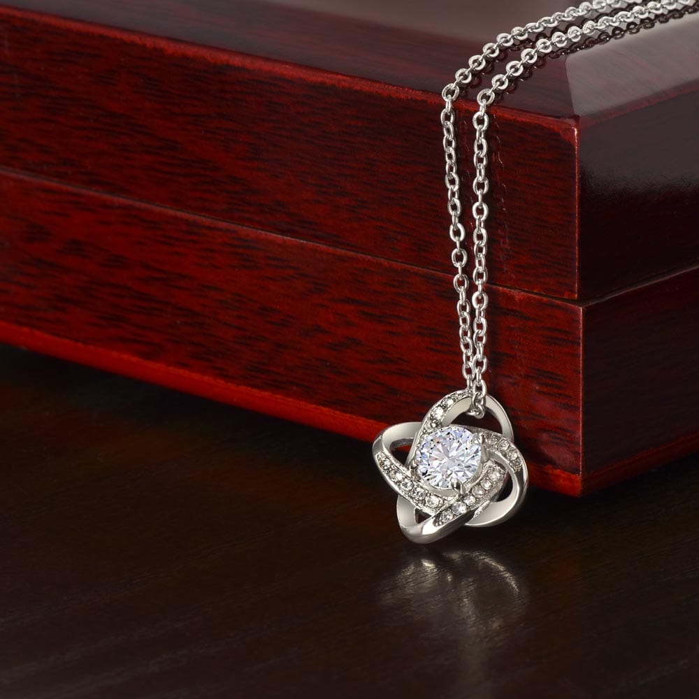 To My Beautiful Daughter (From Mom) - Always Keep Me In Your Heart - Love Knot Necklace
