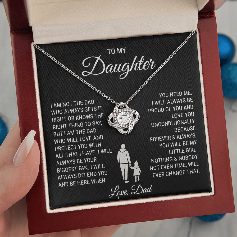 To My Daughter (from Dad) - With All That I Have - Love Knot Necklace