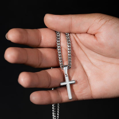 Son - Believe - Cuban Chain Cross Necklace