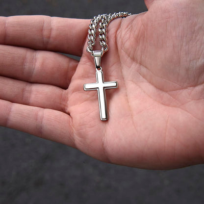 Son - Believe - Cuban Chain Cross Necklace