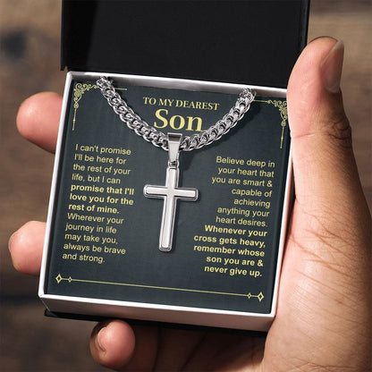 Son - Believe - Cuban Chain Cross Necklace
