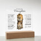 To My Beautiful Daughter (From Dad) - This Old Lion - Acrylic Plaque