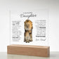 To My Beautiful Daughter (From Dad) - This Old Lion - Acrylic Plaque