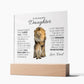 To My Beautiful Daughter (From Dad) - This Old Lion - Acrylic Plaque