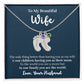 Wife - Only Thing Better (Blue) - Custom Baby Feet Necklace with Birthstone