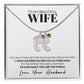 To Wife  (From Husband)  - Only Thing Better - Custom Baby Feet Necklace with Birthstone