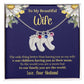 Wife - Only Thing Better (Daisy) - Custom Baby Feet Necklace with Birthstone