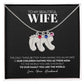 Wife - Only Thing Better (Black) - Custom Baby Feet Necklace with Birthstone