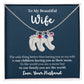 Wife - Only Thing Better (Blue) - Custom Baby Feet Necklace with Birthstone