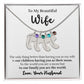 Wife - Only Thing Better (White) - Custom Baby Feet Necklace with Birthstone