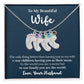 Wife - Only Thing Better (Blue) - Custom Baby Feet Necklace with Birthstone