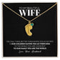 Wife - Only Thing Better (Black) - Custom Baby Feet Necklace with Birthstone