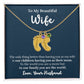 Wife - Only Thing Better (Blue) - Custom Baby Feet Necklace with Birthstone