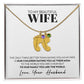 To Wife  (From Husband)  - Only Thing Better - Custom Baby Feet Necklace with Birthstone