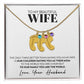To Wife  (From Husband)  - Only Thing Better - Custom Baby Feet Necklace with Birthstone
