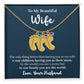 Wife - Only Thing Better (Blue) - Custom Baby Feet Necklace with Birthstone