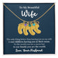 Wife - Only Thing Better (Blue) - Custom Baby Feet Necklace with Birthstone