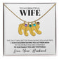 To Wife  (From Husband)  - Only Thing Better - Custom Baby Feet Necklace with Birthstone