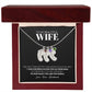 Wife - Only Thing Better (Black) - Custom Baby Feet Necklace with Birthstone