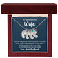 Wife - Only Thing Better (Blue) - Custom Baby Feet Necklace with Birthstone