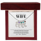 To My Wife - Only Thing Better (Son) - Custom Baby Feet Necklace with Birthstone