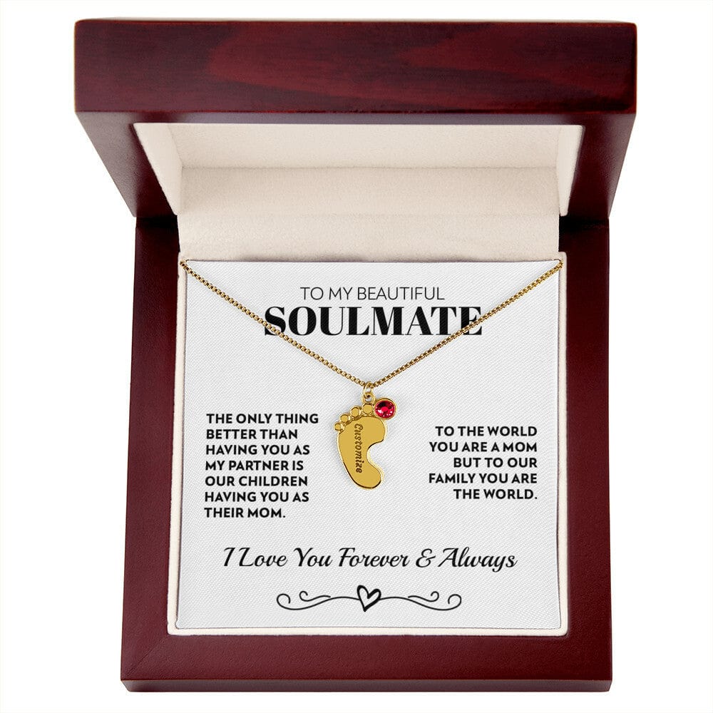 To Soulmate - Only Thing Better - Baby Feet Necklace