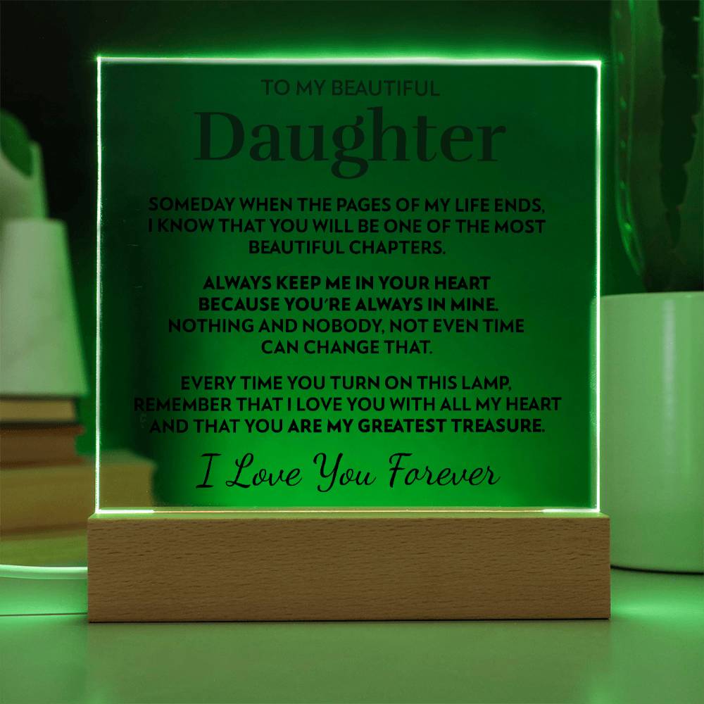 Daughter - My Greatest Treasure - Acrylic Plaque