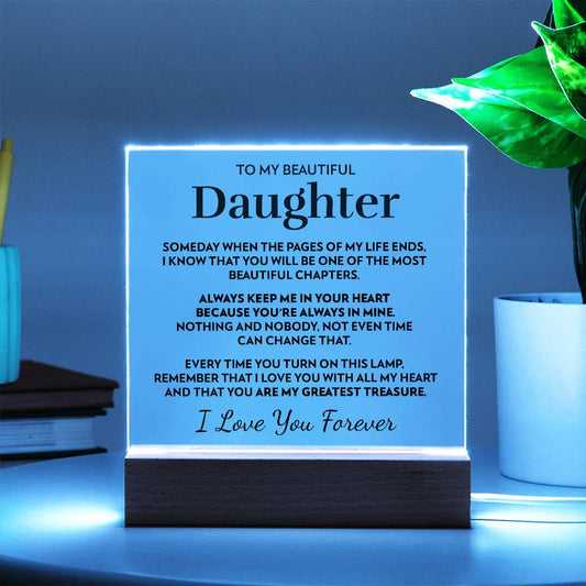 Daughter - My Greatest Treasure - Acrylic Plaque