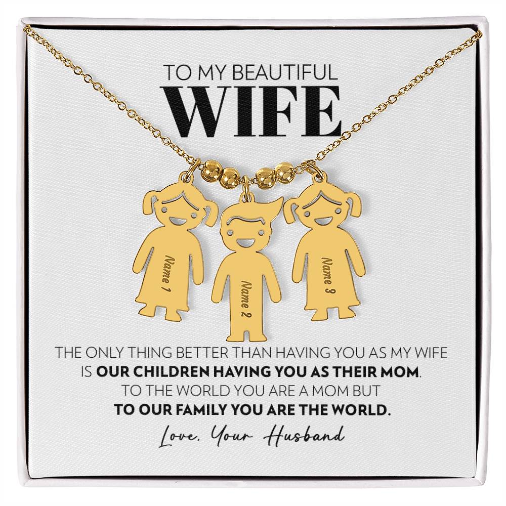 Wife - Only Thing Better - Custom Kids Charm Necklace