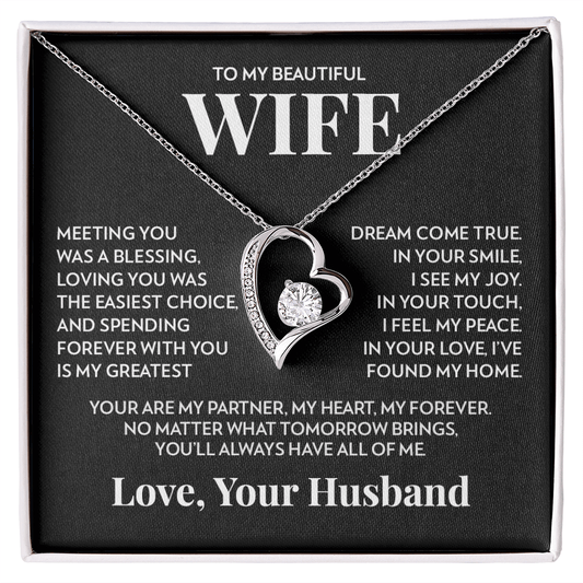 To My Wife - Dream Come True - Forever Love Necklace