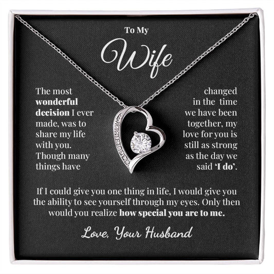 To My Wife - Still As Strong - Forever Love Necklace