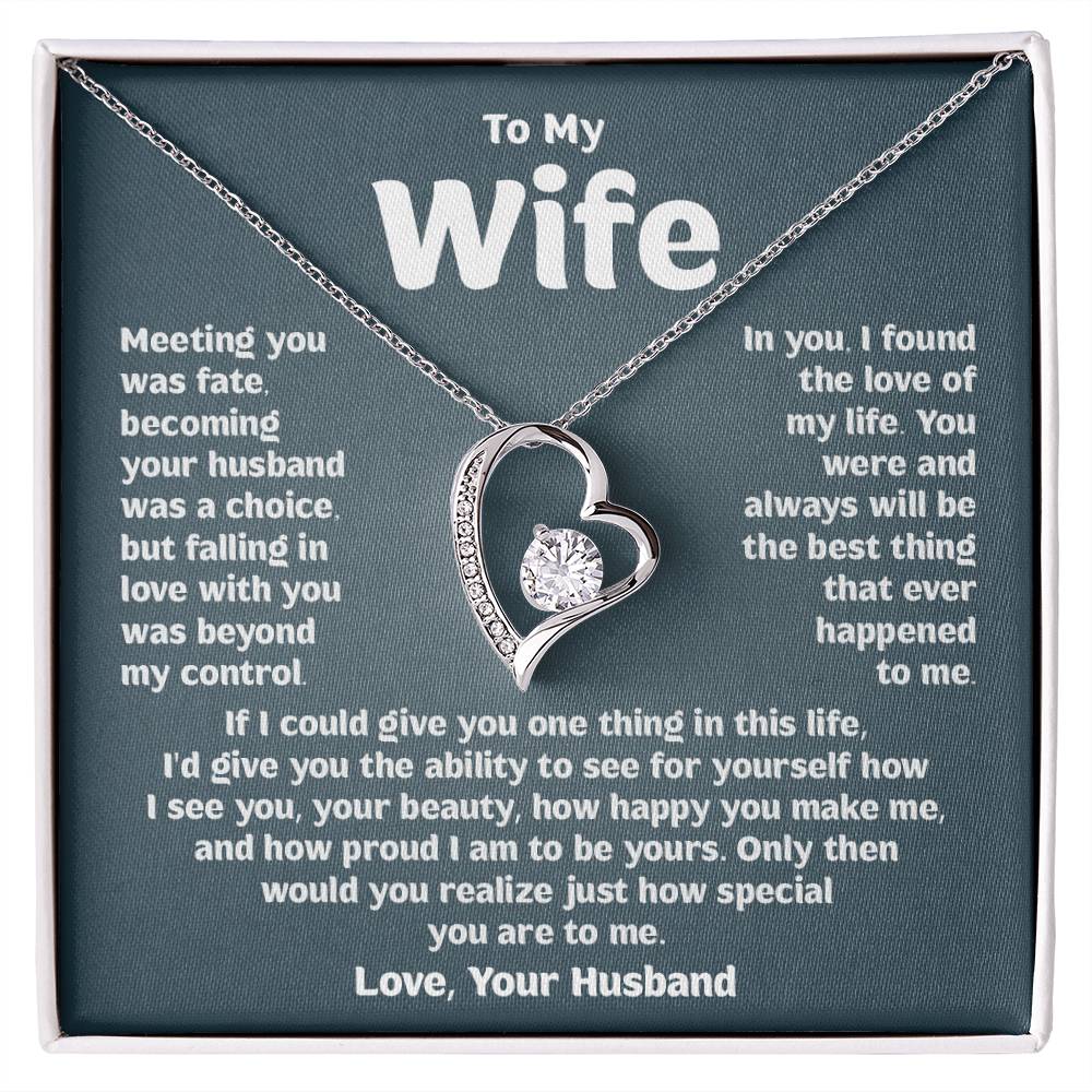 To My Wife - How Happy You Make Me - Forever Love Necklace