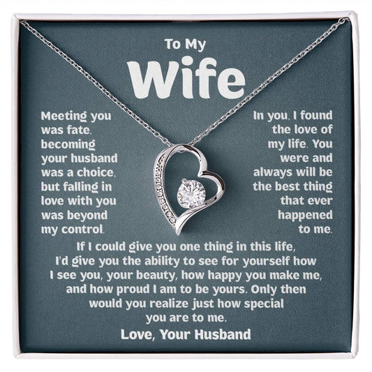 To My Wife - How Happy You Make Me - Forever Love Necklace