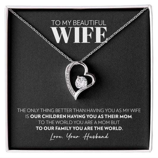 To My Wife - Only Thing Better (Black) - Forever Love Necklace