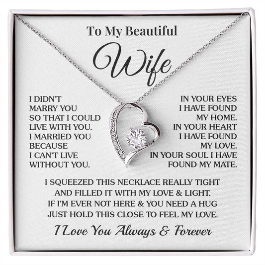 To My Wife - My Mate - Forever Love Necklace