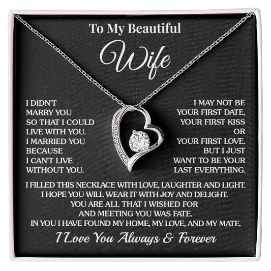 To My Wife - My Mate - Forever Love Necklace